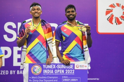 India Open Badminton: Satwik-Chirag pair wins men's doubles title | India Open Badminton: Satwik-Chirag pair wins men's doubles title