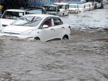 Waterlogging, traffic congestion in Delhi after heavy rain | Waterlogging, traffic congestion in Delhi after heavy rain