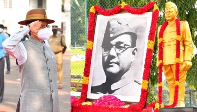 TN Governor, CM, parties pay floral tributes to Netaji | TN Governor, CM, parties pay floral tributes to Netaji