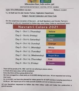 Union Bank shocker: Staff asked to follow 'Navratri' dress code or pay fine! | Union Bank shocker: Staff asked to follow 'Navratri' dress code or pay fine! Union Bank shocker: Staff asked to follow 'Navratri' dress code or pay fine! | Union Bank shocker: Staff asked to follow 'Navratri' dress code or pay fine!