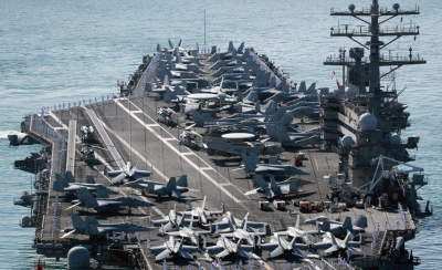 Nuke-powered US aircraft carrier arrives in S.Korea | Nuke-powered US aircraft carrier arrives in S.Korea