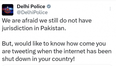 Pakistani woman shares 'grievances' with Delhi Police, cops say 'no jurisdiction' | Pakistani woman shares 'grievances' with Delhi Police, cops say 'no jurisdiction' Pakistani woman shares 'grievances' with Delhi Police, cops say 'no jurisdiction' | Pakistani woman shares 'grievances' with Delhi Police, cops say 'no jurisdiction'
