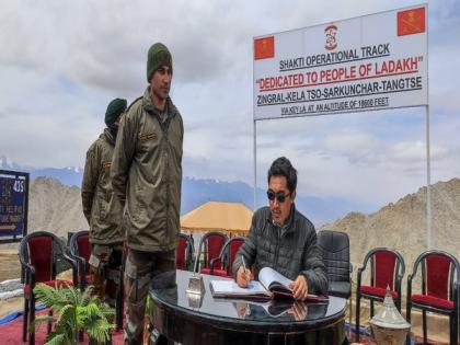 Ladakh MP inaugurates road constructed by Indian Army at 18600 ft | Ladakh MP inaugurates road constructed by Indian Army at 18600 ft