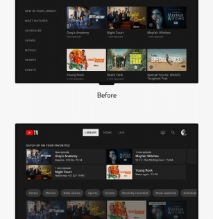 YouTube rolling out updates to TV's live guide, library | YouTube rolling out updates to TV's live guide, library