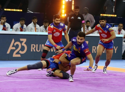PKL 9: Pardeep Narwal stars with 22 points as U.P. Yoddhas decimate Dabang Delhi | PKL 9: Pardeep Narwal stars with 22 points as U.P. Yoddhas decimate Dabang Delhi