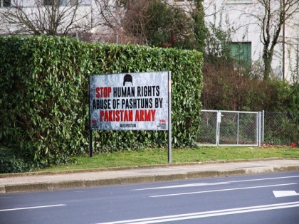 Billboards reading 'Stop Human Rights Abuse of Pashtuns by Pakistan Army' put up in Geneva | Billboards reading 'Stop Human Rights Abuse of Pashtuns by Pakistan Army' put up in Geneva