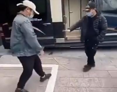 COVID-19: Man prefers shaking his leg over handshake | COVID-19: Man prefers shaking his leg over handshake COVID-19: Man prefers shaking his leg over handshake | COVID-19: Man prefers shaking his leg over handshake