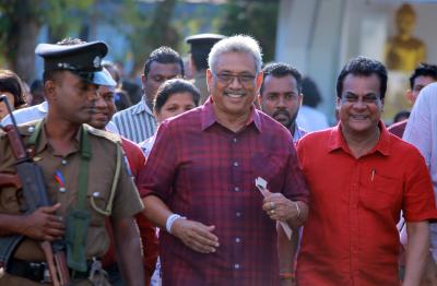 Gotabaya Rajapaksa leading in SL prez polls | Gotabaya Rajapaksa leading in SL prez polls