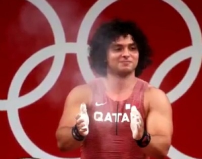 Qatar's Fares El-Bakh 'lifts' record, wins gold in 96kg | Qatar's Fares El-Bakh 'lifts' record, wins gold in 96kg