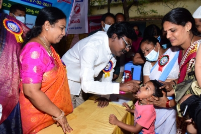 Pulse polio drive in Telugu states to cover 88 lakh children | Pulse polio drive in Telugu states to cover 88 lakh children