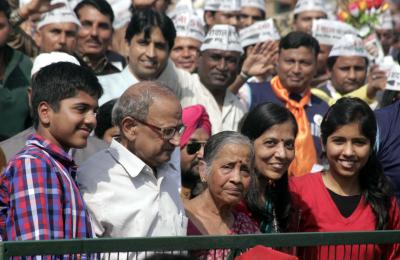 Wife, children pitch in to ensure hat-trick for Kejriwal | Wife, children pitch in to ensure hat-trick for Kejriwal