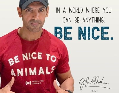 John Abraham stars in Mercy for Animals 'Be Nice' campaign | John Abraham stars in Mercy for Animals 'Be Nice' campaign