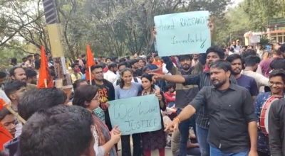Protests at Hyderabad University after professor attempts to rape foreign student | Protests at Hyderabad University after professor attempts to rape foreign student
