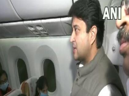 Scindia welcomes 250 Indians evacuated from Ukraine, says PM Modi in touch with Ukrainian President | Scindia welcomes 250 Indians evacuated from Ukraine, says PM Modi in touch with Ukrainian President