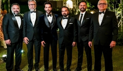 The 'Men in Black' at Rajkummar Rao's wedding reception go viral | The 'Men in Black' at Rajkummar Rao's wedding reception go viral