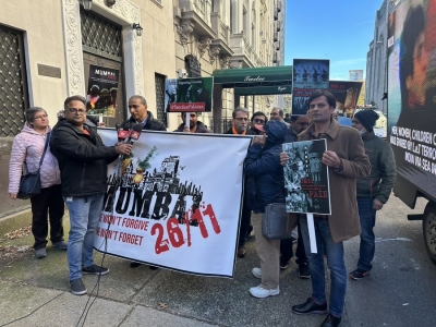 Commemorating 26/11, protests held in US against Pak-sponsored terrorism | Commemorating 26/11, protests held in US against Pak-sponsored terrorism