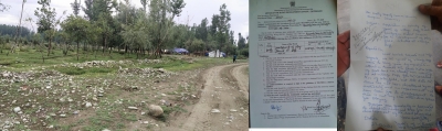 Kashmiri youth in Heff, fed up with government delays, construct their own cricket pitch | Kashmiri youth in Heff, fed up with government delays, construct their own cricket pitch