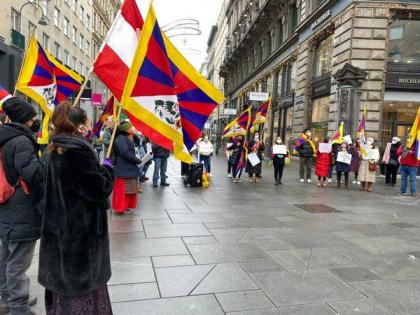 Vienna: Members of Tibetan community protest against human rights violations by China | Vienna: Members of Tibetan community protest against human rights violations by China Vienna: Members of Tibetan community protest against human rights violations by China | Vienna: Members of Tibetan community protest against human rights violations by China