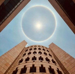 Hyderabad witnesses 22 degree halo around sun | Hyderabad witnesses 22 degree halo around sun