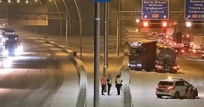 Bad weather, strike cause massive traffic jams in Netherlands | Bad weather, strike cause massive traffic jams in Netherlands