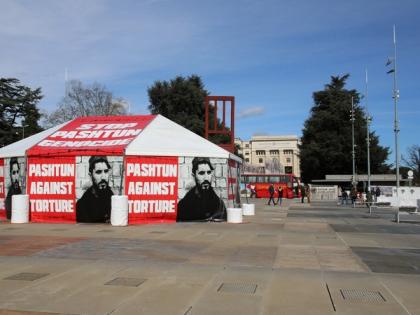 'Stop Pashtun Genocide' pavilion put up at Broken Chair in Geneva | 'Stop Pashtun Genocide' pavilion put up at Broken Chair in Geneva 'Stop Pashtun Genocide' pavilion put up at Broken Chair in Geneva | 'Stop Pashtun Genocide' pavilion put up at Broken Chair in Geneva