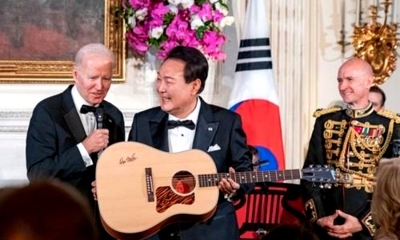 Yoon thinks his 'American Pie' rendition at WH state dinner was quite good | Yoon thinks his 'American Pie' rendition at WH state dinner was quite good