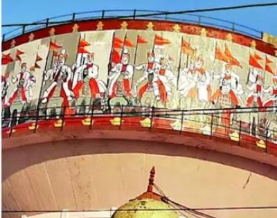 Saffron paintings on water tanks irk Muslims | Saffron paintings on water tanks irk Muslims