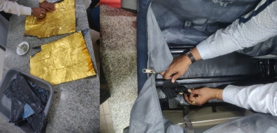 Air passenger, receiver held for smuggling gold at Lucknow Airport | Air passenger, receiver held for smuggling gold at Lucknow Airport