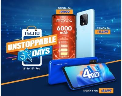 TECNO announces 'Unstoppable Days Sale' on Flipkart with new offers | TECNO announces 'Unstoppable Days Sale' on Flipkart with new offers