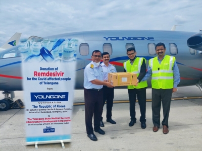 Youngone donates 10k doses of Remdesivir to Telangana | Youngone donates 10k doses of Remdesivir to Telangana