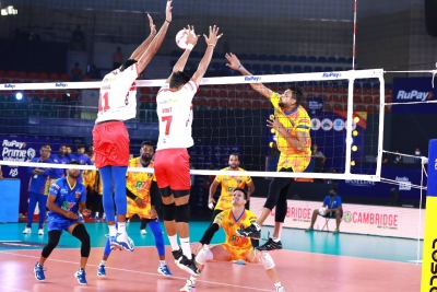 PVL: Ashwal Rai's blistering spikes help Kolkata Thunderbolts to win over Chennai Blitz | PVL: Ashwal Rai's blistering spikes help Kolkata Thunderbolts to win over Chennai Blitz