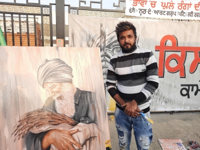 Young artists extend support to farmers through paintings | Young artists extend support to farmers through paintings