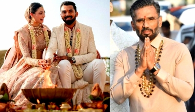 Suniel Shetty pens heartfelt note for Athiya Shetty, KL Rahul after their wedding | Suniel Shetty pens heartfelt note for Athiya Shetty, KL Rahul after their wedding