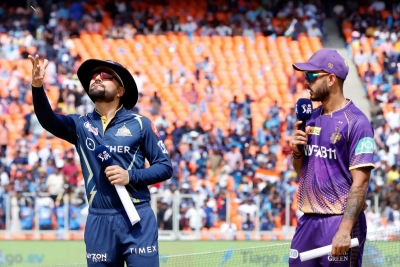 IPL 2023: Gujarat Titans' stand-in captain Rashid Khan win toss, elect to bat first against KKR | IPL 2023: Gujarat Titans' stand-in captain Rashid Khan win toss, elect to bat first against KKR