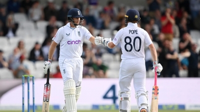 3rd Test: Pope, Root put England on route to a clean sweep after Leach's five wickets | 3rd Test: Pope, Root put England on route to a clean sweep after Leach's five wickets