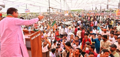 BJP holds 'Hunkar Rally' in Alwar against communal violence, temple demolition | BJP holds 'Hunkar Rally' in Alwar against communal violence, temple demolition