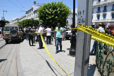 Policeman dead in suicide bombing near US embassy in Tunis | Policeman dead in suicide bombing near US embassy in Tunis