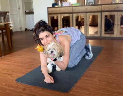 Karishma Tanna has new workout partner | Karishma Tanna has new workout partner