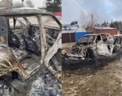 Civilian car shelled in Kiev, two dead | Civilian car shelled in Kiev, two dead