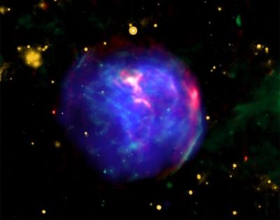 NASA telescopes spot remains of a supernova in colourful bubble | NASA telescopes spot remains of a supernova in colourful bubble