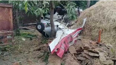 Pvt trainer aircraft crashes in MP's Rewa, pilot dead | Pvt trainer aircraft crashes in MP's Rewa, pilot dead