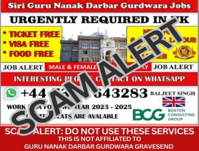 UK Sikh temple warns after Indians lured with fake visas, job offers | UK Sikh temple warns after Indians lured with fake visas, job offers