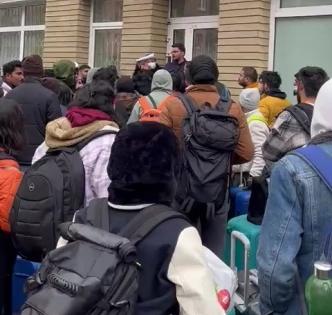 Ran out of food & money, Indian students queue up outside embassy in Kiev | Ran out of food & money, Indian students queue up outside embassy in Kiev