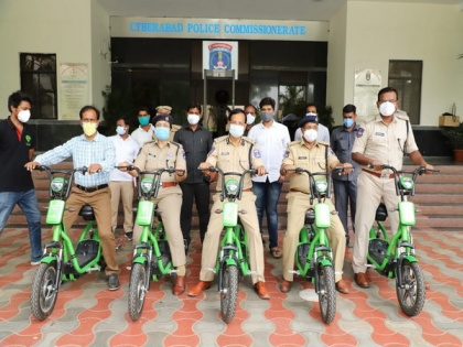 Cyberabad Police to patrol city on e-scooters amid lockdown | Cyberabad Police to patrol city on e-scooters amid lockdown