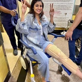 Shilpa Shetty fractures leg during shoot | Shilpa Shetty fractures leg during shoot