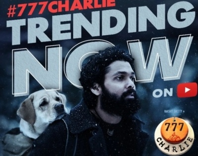 '777 Charlie' trailer crosses 1.30 crore views in 24 hours, film team rejoices | '777 Charlie' trailer crosses 1.30 crore views in 24 hours, film team rejoices