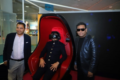 Anurag Thakur experiences A.R. Rahman's VR film 'Le Musk' at Cannes | Anurag Thakur experiences A.R. Rahman's VR film 'Le Musk' at Cannes