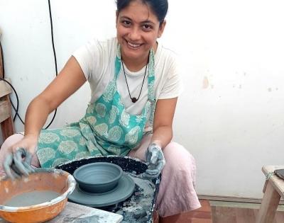 Actress Aditi Balan begins learning pottery | Actress Aditi Balan begins learning pottery