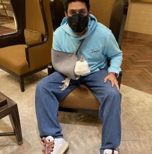 Abhishek is all 'patched-up' post 'freak' accident, resumes work | Abhishek is all 'patched-up' post 'freak' accident, resumes work Abhishek is all 'patched-up' post 'freak' accident, resumes work | Abhishek is all 'patched-up' post 'freak' accident, resumes work