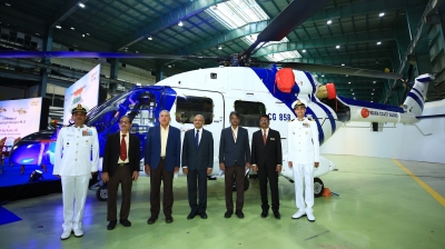 Coast Guard inducts HAL's three Dhruv helicopters | Coast Guard inducts HAL's three Dhruv helicopters